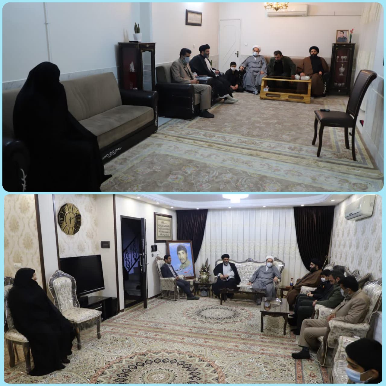 دیدار صمیمی نماینده ولی‌فقیه در سیستان‌وبلوچستان با دو خانواده شهید در زاهدان
