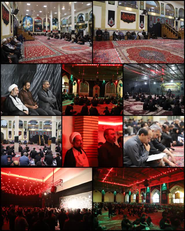 حضور آیت‌الله محامی نماینده ولی‌فقیه در سیستان‌وبلوچستان در مراسم عزاداری شب ششم ماه محرم الحرام در محل حسینیه بیرجندی‌ها، حسینیه یزدی‌ها، هیأت بیت‌الرقیه(س) و هیأت اصحاب‌الشهدا شهر زاهدان