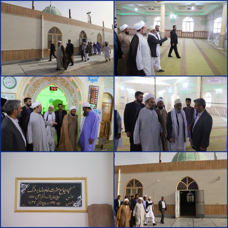 بازدید نماینده مقام معظم رهبری در سیستان و بلوچستان از مسجد حضرت امام رضا(ع) روستای دزک سراوان