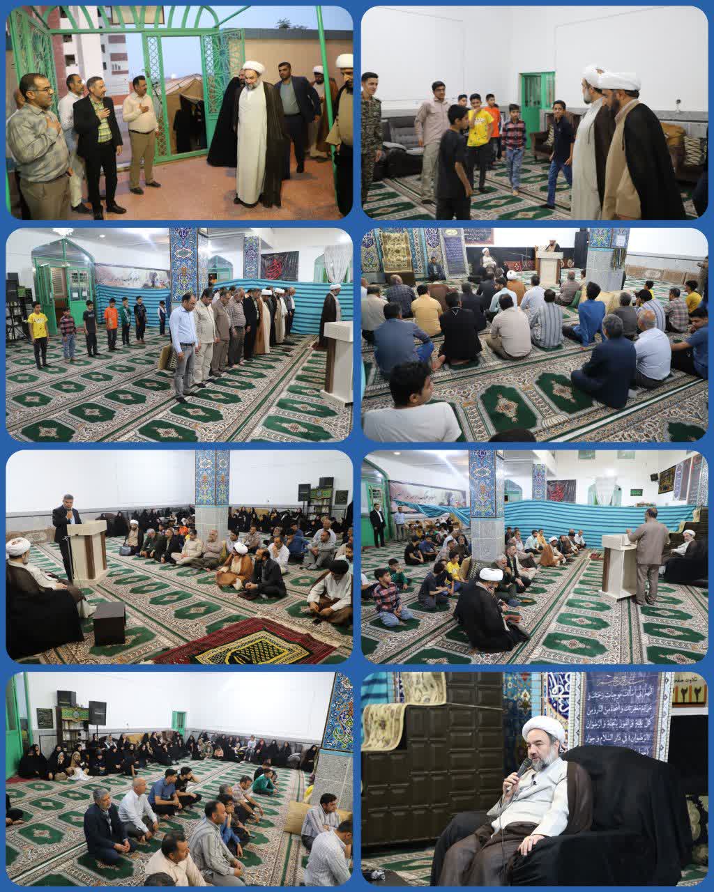 حضور آیت‌الله محامی در جمع نمازگزاران مسجد حضرت علی اصغر(ع) در مهرشهر زاهدان