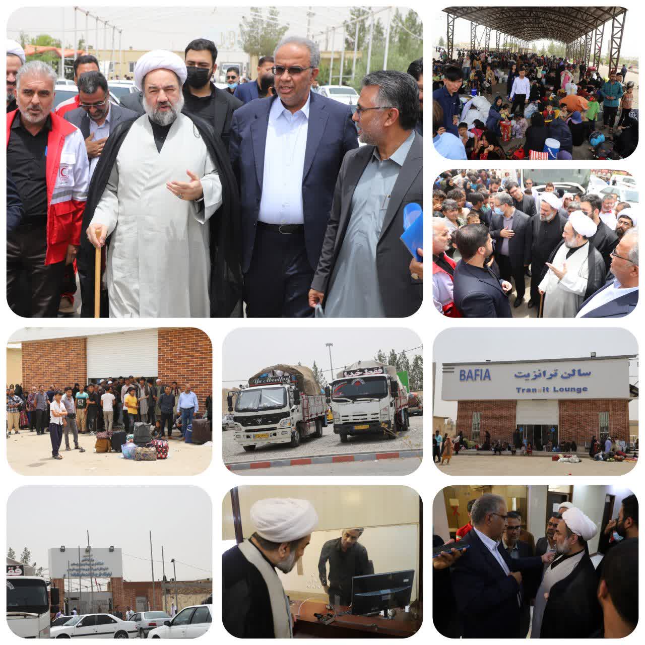 بازدید میدانی نماینده ولی‌فقیه در سیستان و بلوچستان و استاندار از روند بازگشت اتباع افغانستانی به کشورشان