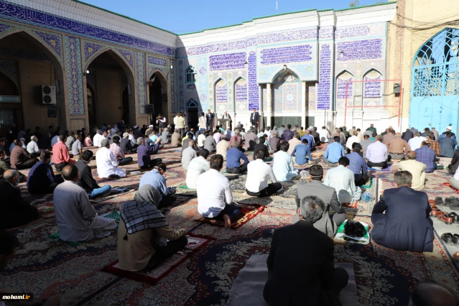 اقامه نماز عید سعید فطر به امامت آیت‌الله محامی در  مسجد جامع زاهدان