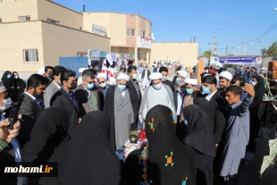 گزارش تصویری بازدید آیت‌الله محامی نماینده مقام معظم رهبری در سیستان‌وبلوچستان از نمایشگاه توانمندی‌های شهرستان و دست آوردهای انقلاب در شهرستان ایرانشهر 3