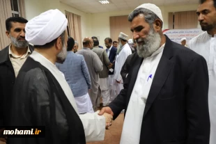 گزارش تصویری دیدار آیت‌الله محامی نماینده مقام معظم رهبری در سیستان و بلوچستان با مردم، علما و مسئولین شهرستان‌های چابهار، کنارک و دشتیاری 11