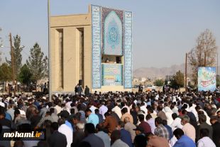 گزارش تصویری اقامه نماز عید سعید فطر به  امامت آیت‌الله محامی نماینده ولی‌فقیه در سیستان و بلوچستان و امام جمعه زاهدان در محل مصلی المهدی(عج) شهر زاهدان  11