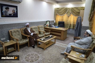 دیدار نماینده مردم استان در مجلس خبرگان رهبری با آیت‌الله محامی