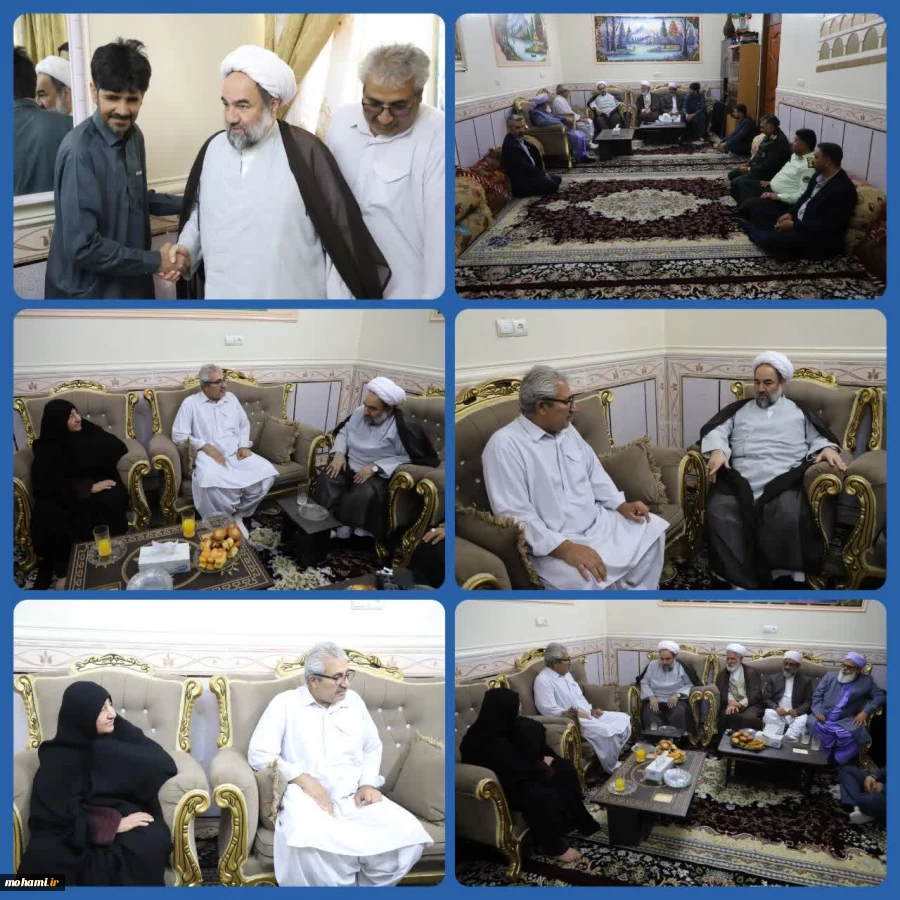 نماینده مقام معظم رهبری در سیستان و بلوچستان با حضور در منزل مرحوم مولوی شهنوازی، درگذشت این عالم اهل‌سنت را تسلیت گفت  2
