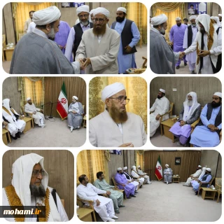 دیدار عیدانه جمعی از علمای اهل‌سنت با نماینده مقام معظم رهبری در سیستان و بلوچستان