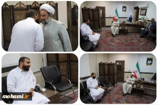 دیدار یکی از معتمدین اهل‌ سنت با آیت‌الله محامی و ارائه گزارشی از فعالیت‌های اقتصادی