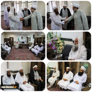 دیدار جمعی از علمای اهل سنت شهرستان گلشن با نماینده مقام معظم رهبری درسیستان و بلوچستان