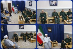 در دیدار معاون سیاسی سپاه پاسداران انقلاب اسلامی با نماینده ولی‌فقیه در سیستان و بلوچستان تأکید شد: 
جهاد تبیین نیازمند ساختار واحد و منسجم است/
تاکید بر تبعیت کامل مواضع سیاسی سپاه پاسداران انقلاب اسلامی از خط رهبری 2