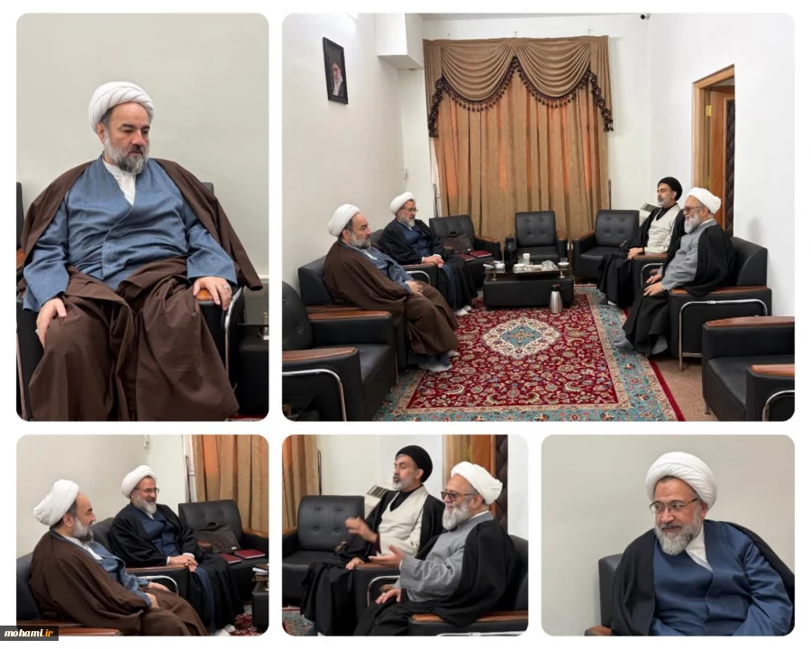 همزمان با سفر به مشهد مقدس صورت گرفت: ️حضور آیت‌الله محامی در مدرسه عالی فقاهت عالم آل محمد(ع)  2