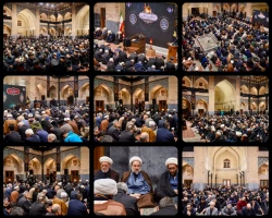 با حضور نماینده ولی‌فقیه در سیستان و بلوچستان: ️مراسم عزاداری سالروز شهادت امام کاظم(ع)، روز پنج‌شنبه ۲۵ دی ۱۴۰۴ با حضور زائران و خادمان امام رضا(ع) در مدرسه دو درب حرم مطهر رضوی برگزار شد 2