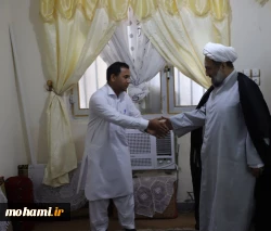 گزارش تصویری حضور آیت‌الله محامی در منزل خانواده اولین شهید «جنگ رمضان» در کنارک 2