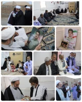 حضور آیت‌الله محامی در منزل شهید محمدرضا شاقوزائی در روستای اصغرِ شهرستان زابل  2