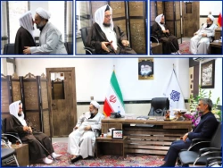 دیدار مولوی عبدالصمد ساداتی امام جمعه اهل سنت مسجد جامع نور و رئیس شورای عالی علمای سراوان با نماینده مقام معظم رهبری در سیستان و بلوچستان  2