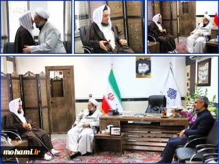 دیدار مولوی عبدالصمد ساداتی امام جمعه اهل سنت مسجد جامع نور و رئیس شورای عالی علمای سراوان با نماینده مقام معظم رهبری در سیستان و بلوچستان